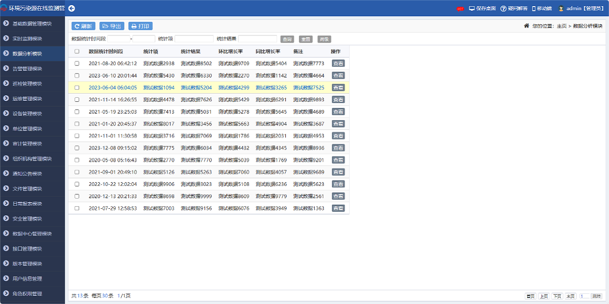 環(huán)境污染源在線監(jiān)測(cè)管理系統(tǒng)